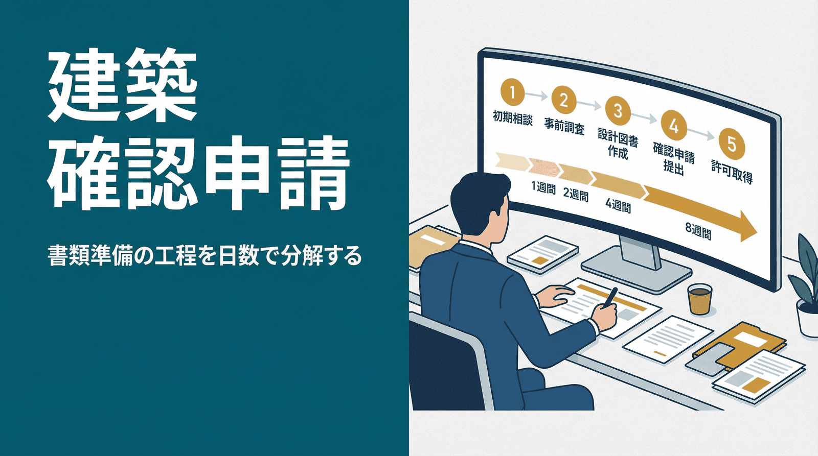 確認申請の書類準備に何日かかっているか──建築業界の行政手続き業務を工程ごとに分解する